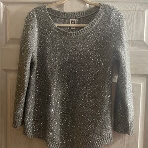 Silver Sequin Sweater